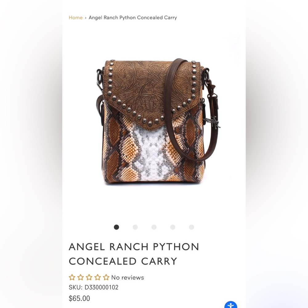 New Angel Ranch Brown Python Crossbody Bag conceal carry